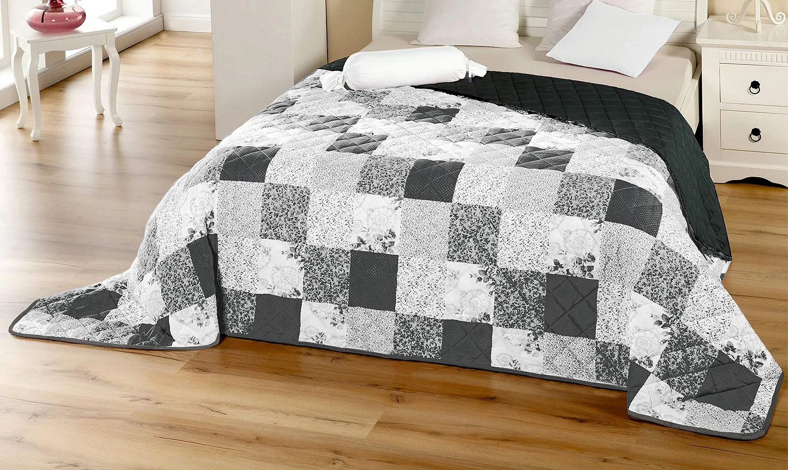 Покрывало MB Warenhandel24 XXL Универсальный Плед 220 x 240 см Пэчворк Кантри Хаус Накидка на диван-кровать, фото №2