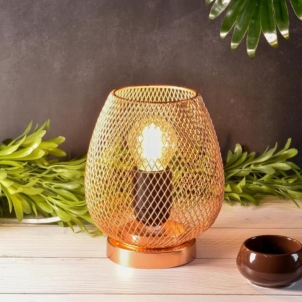 Настільна лампа Marrakesch Orient & Mediterran Interior Jonam 16 см металева мідна, фото №1