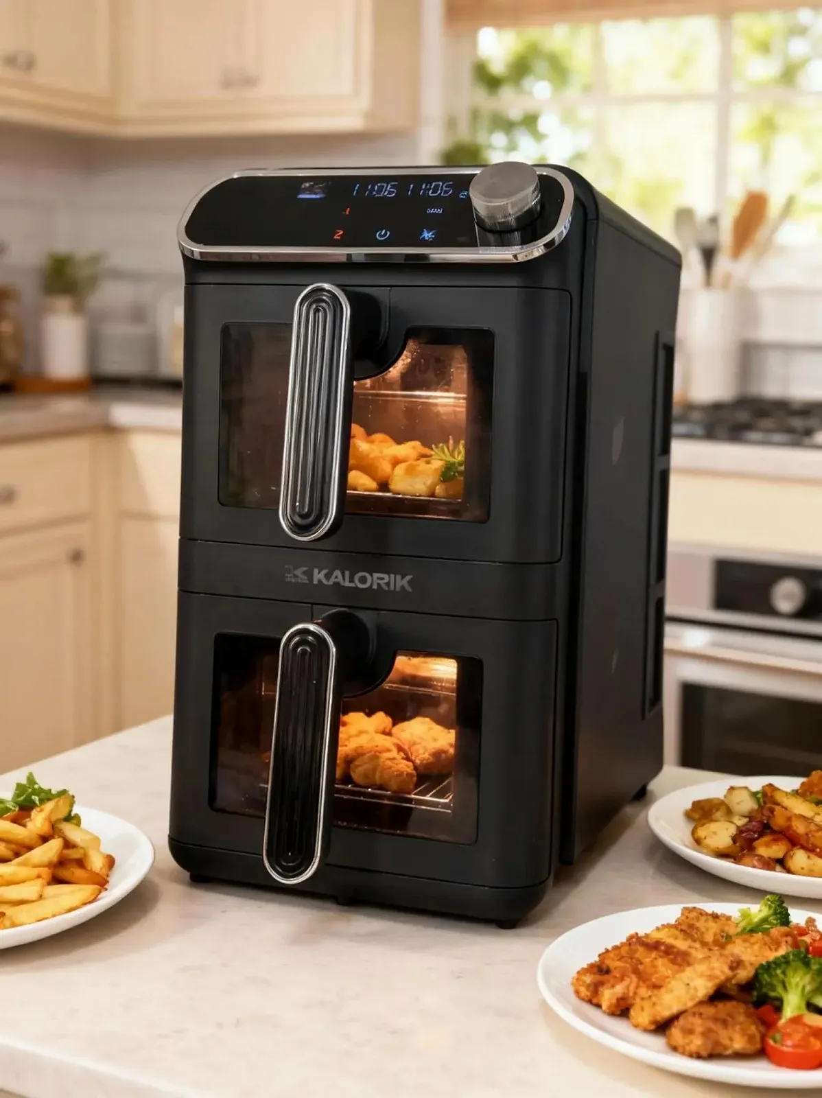 Мультипечь KALORIK Vertical XXL AFT3200 11 L Double Chamber 2260 W с LCD дисплеем и 9 программами, фото №4