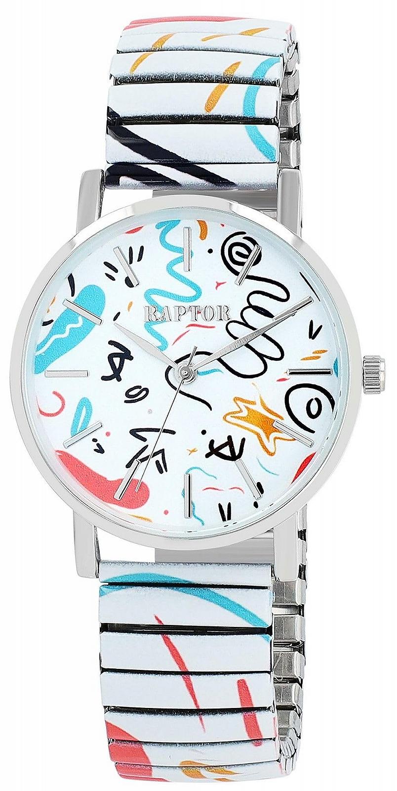 Женские часы Аналоговые Кварцевые Raptor Colourful Edition RA10205 Белый/разноцветный, фото №1 Женские часы Аналоговые Кварцевые Raptor Colourful Edition RA10205 Белый/разноцветный, фото №1