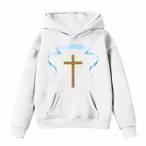 Пуловер Толстовка з капюшоном для дівчат, пуловер з довгими рукавами та принтом літер - Фото 1