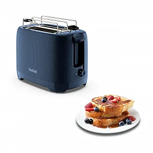 Тостер Tefal Morning TT2M14, з двома слотами, насадка для підігріву хліба, 7 рівнів підсмажування, дуже широкі слоти, функція зупинки, блакитний - Фото 1