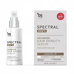 Сыворотка DS Labs Spectral Men's для увеличения густоты волос у мужчин, укрепление, утолщение, уменьшает выпадение волос, безопасна для окрашенных волос, 60 мл, упаковка может отличаться - Фото 1