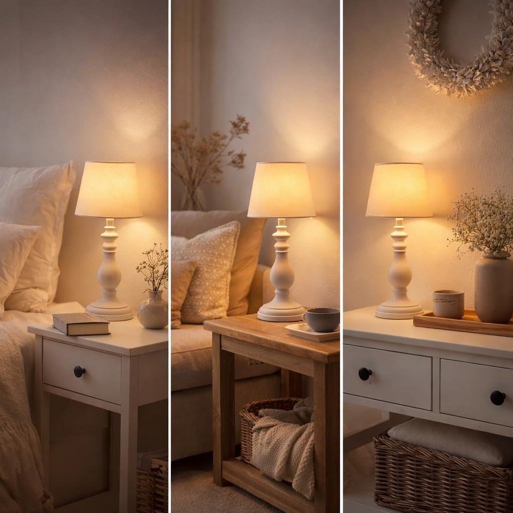 Настільна лампа (основа) DRULINE Кераміка / Дерево Біла E14 11 x 30 x 11 см 220-240 В 50 Гц макс. 40 Вт, фото №2