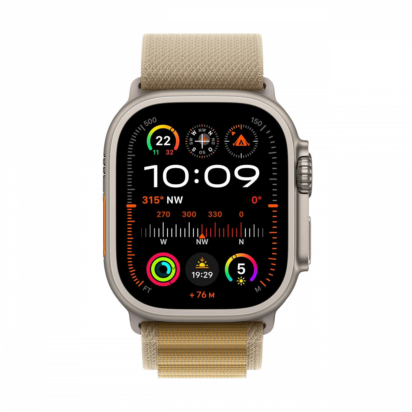 Смартгодинник Apple Watch Ultra 2 (GPS + Cellular 49 мм) Титановий корпус Natural та ремінець Alpine Loop Almond (Medium), фото №2