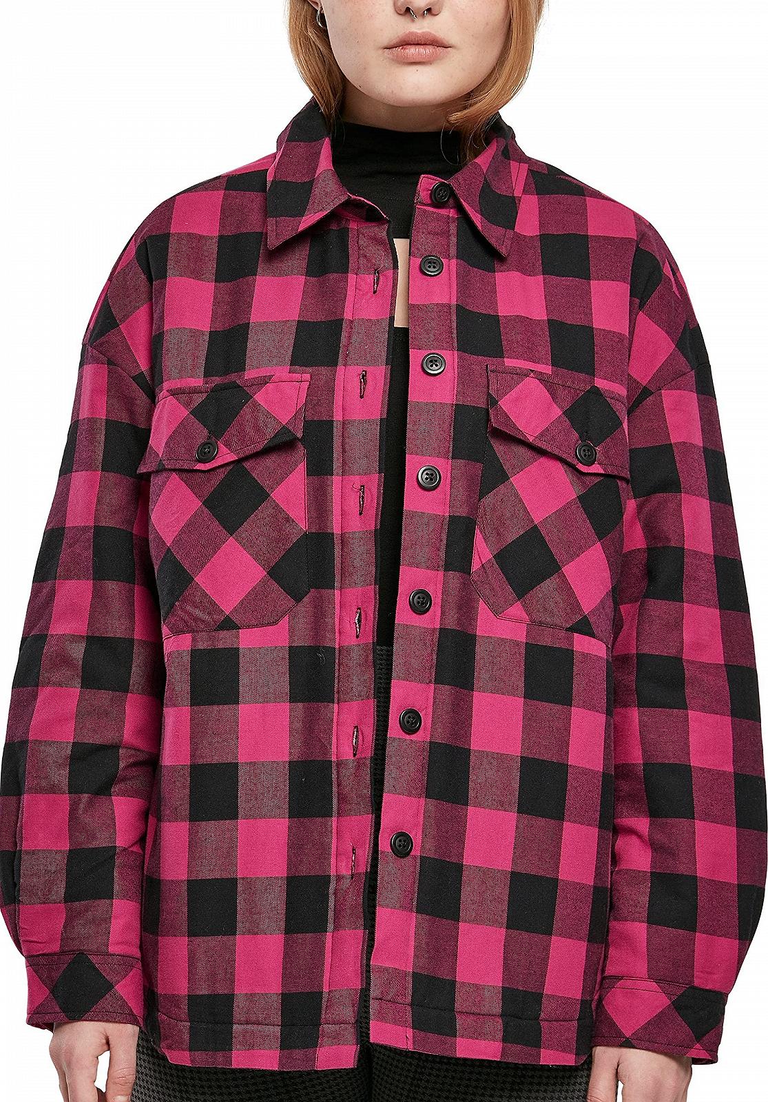 Куртка-рубашка Urban Classics Женская Ladies Flannel Padded Overshirt в клетку, разные цвета, размеры XS - 5XL, фото №1