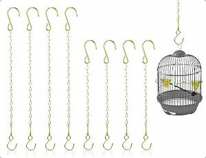 Цепочки для подвесных корзин 8 шт. Металлические 29 см и 54 см Золотистые - Фото 1