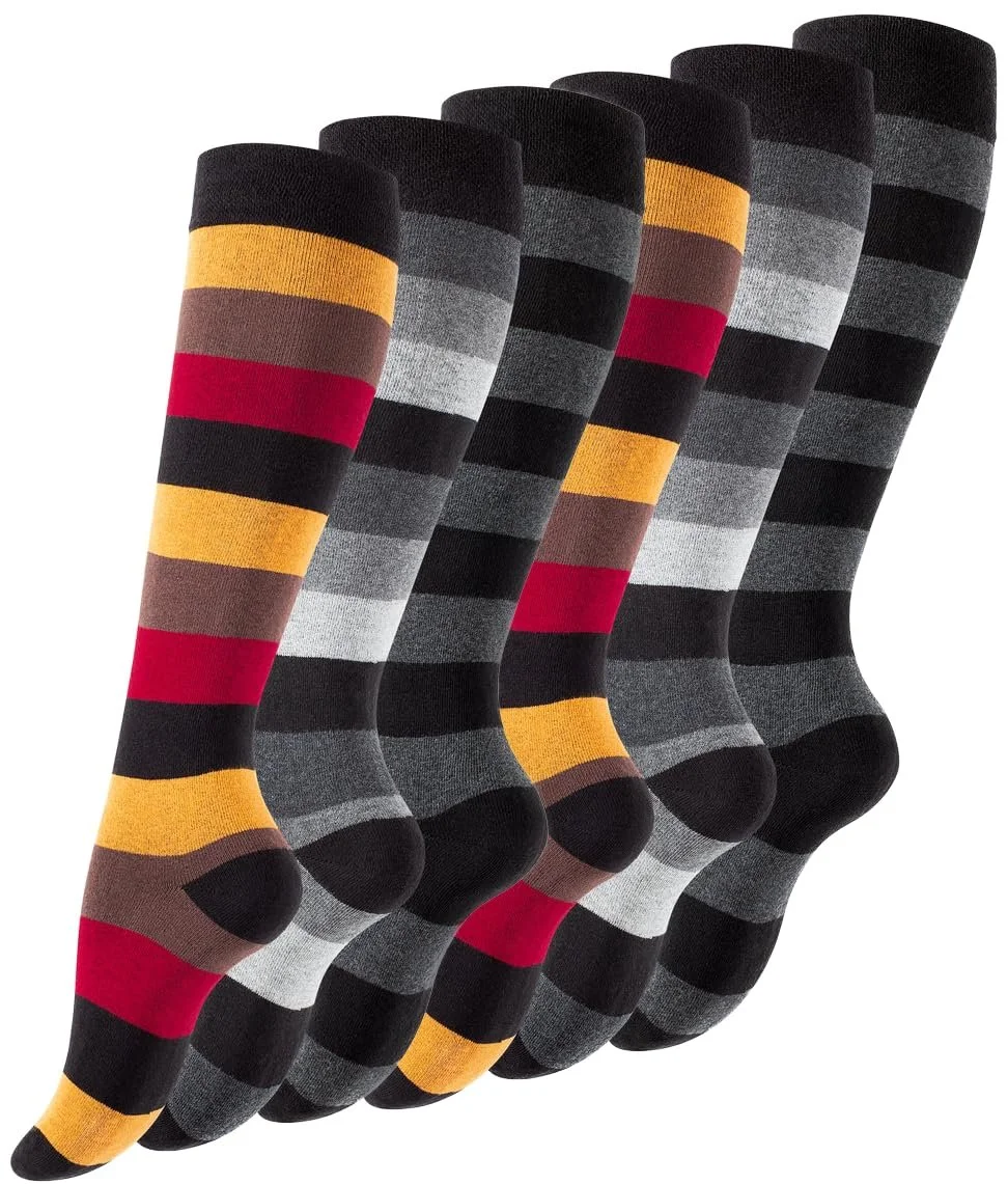 Жіночі гольфи в смужку, кольорові (6 пар), фото №1 Жіночі гольфи в смужку, кольорові (6 пар), фото №1