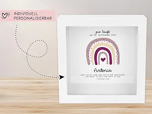 Скарбничка-рамка kleinebuchstaben Rainbow Персоналізована Дерев'яна synthetic.ua - Фото 1