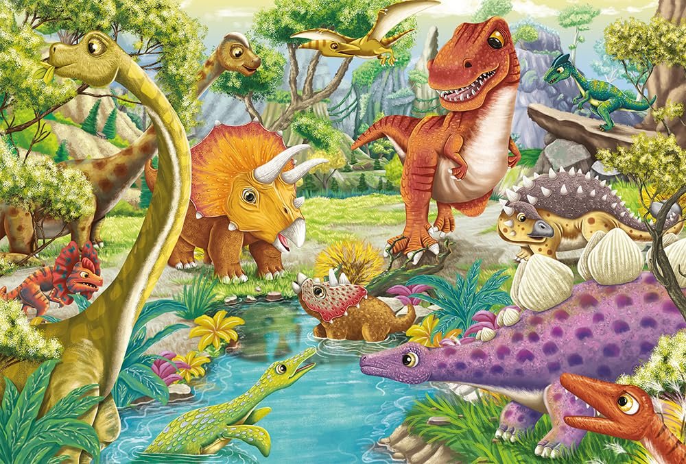 Детский пазл Schmidt Spiele Fun with the Dinosaurs 56465 3 x 24 элемента, фото №6