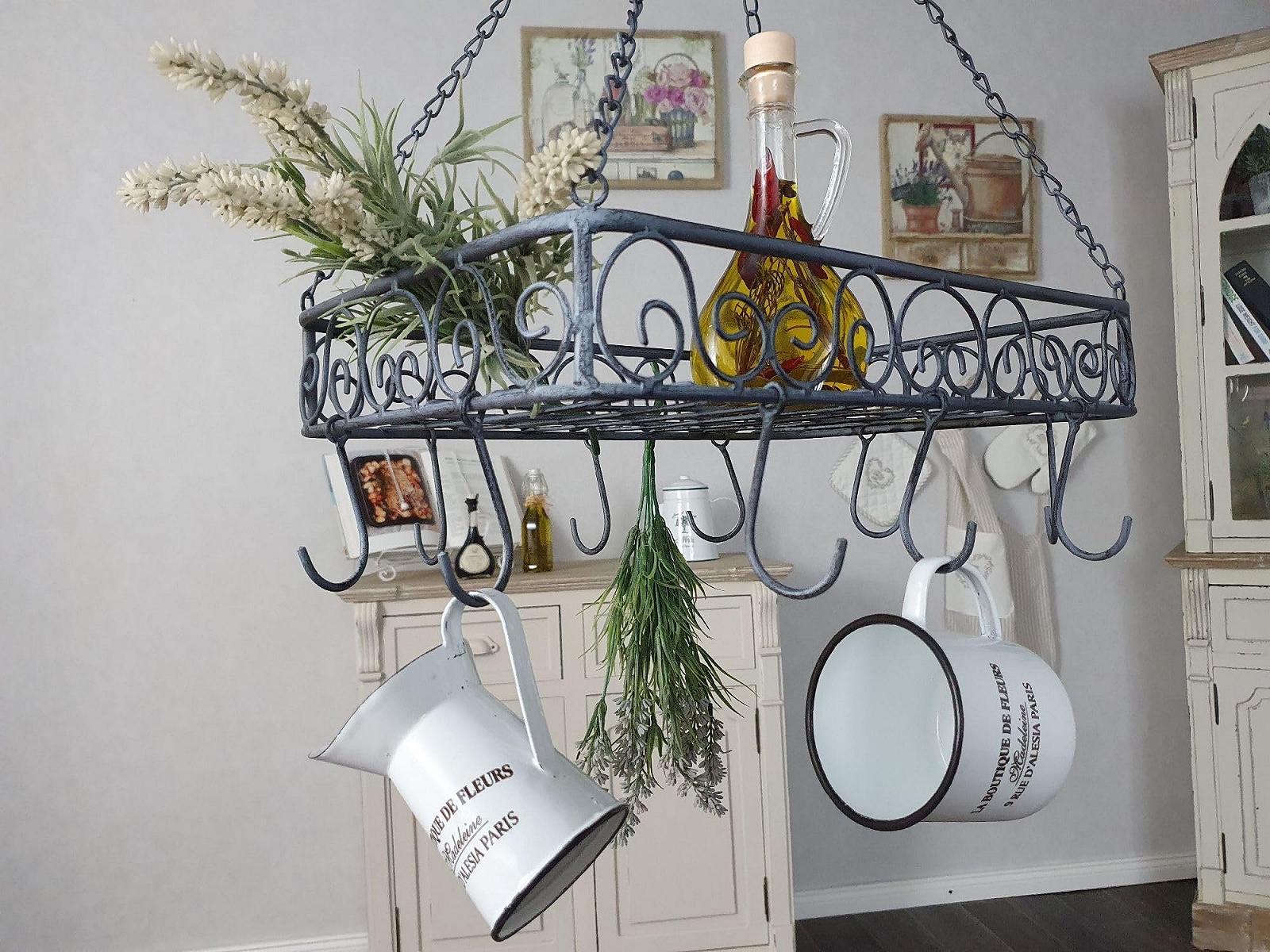 Підвісний тримач для горщиків Ambiente Залізний 45 см Сірий, фото №4 Підвісний тримач для горщиків Ambiente Залізний 45 см Сірий, фото №4