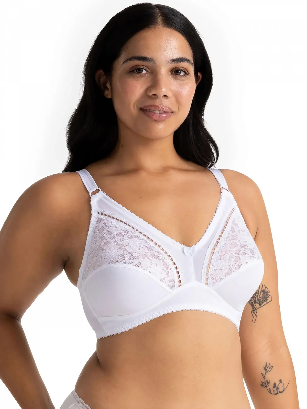 Бралетт Dorina Madeline D1209A кружевной без косточек белый, фото №3