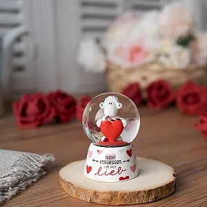 Шар со снегом Sheepworld Мотив "Hab Dich lieb", стекло, высота 6.5 см synthetic.ua - Фото 1