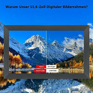 Цифровая фоторамка Frameo 15.6 дюйма FHD 1920 x 1080 IPS Touch Screen WiFi 32 GB Auto Rotation Wall-Mountable synthetic.ua - Фото 1