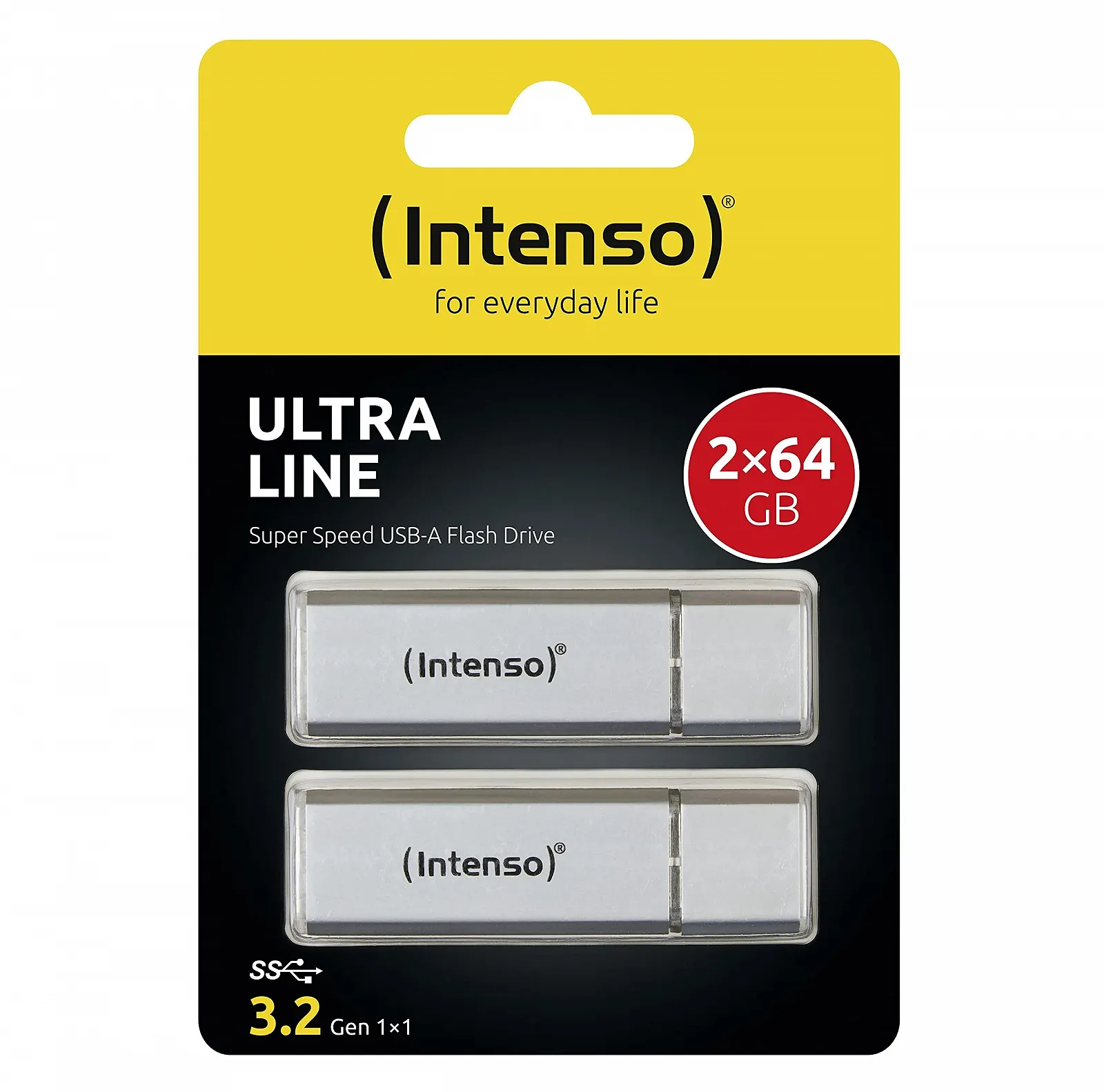 Memory Stick Intenso Ultra Line 2x 64GB USB 3.2 Gen 1x1 Silver, фото №4