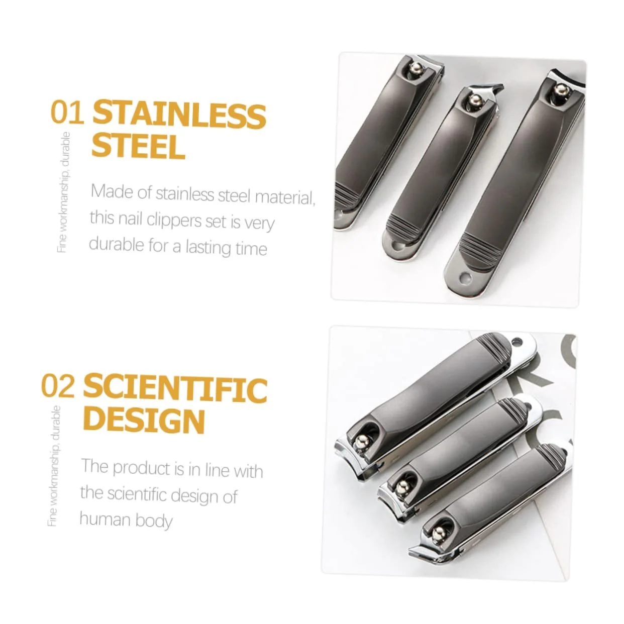 Кусачки для ногтей PACKOVE Набор 2 шт., из нержавеющей стали, фото №5 Кусачки для ногтей PACKOVE Набор 2 шт., из нержавеющей стали, фото №5