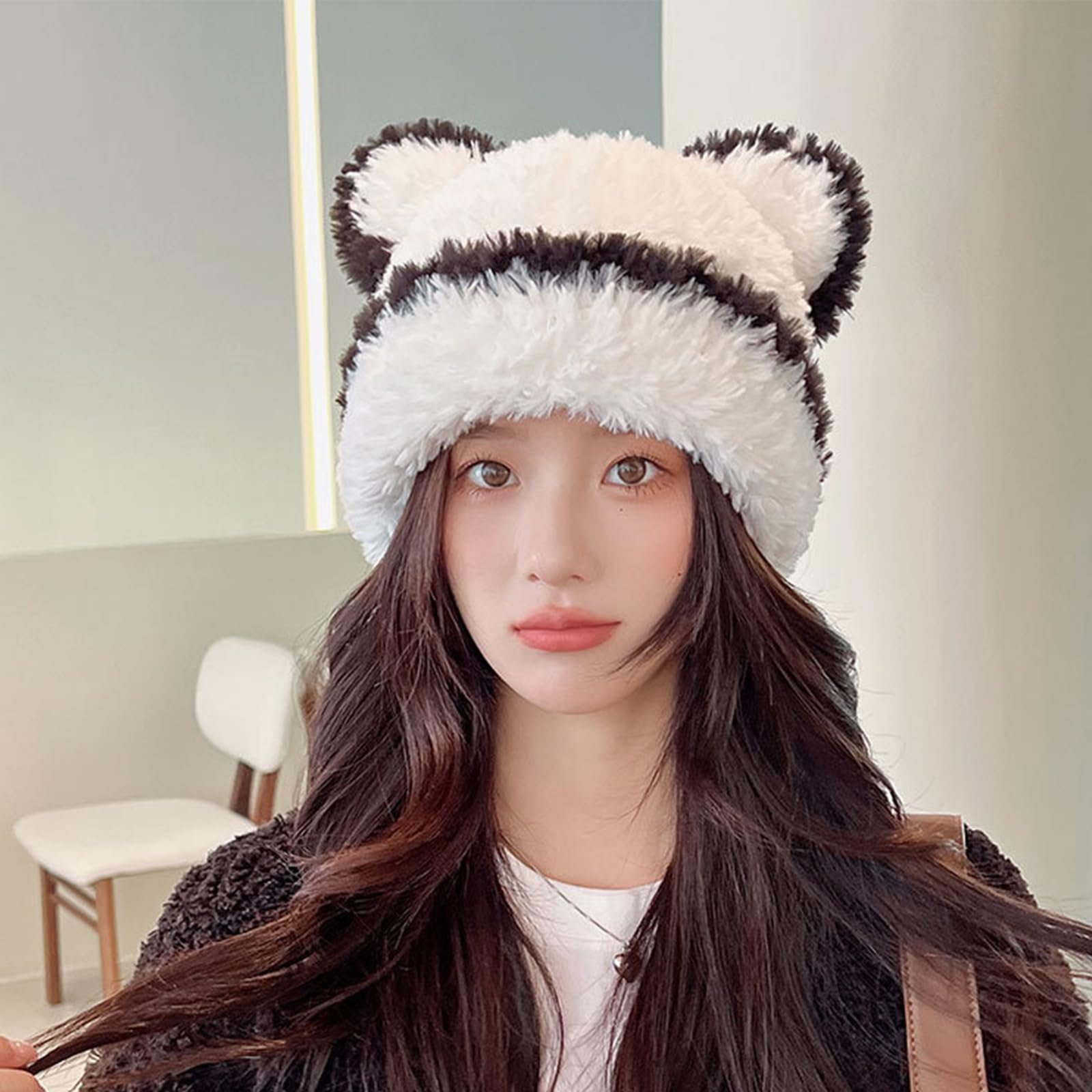 Шапка-ушанка Ldabrye Зимняя С меховыми ушками для девушек Y2K, фото №8 Шапка-ушанка Ldabrye Зимняя С меховыми ушками для девушек Y2K, фото №8