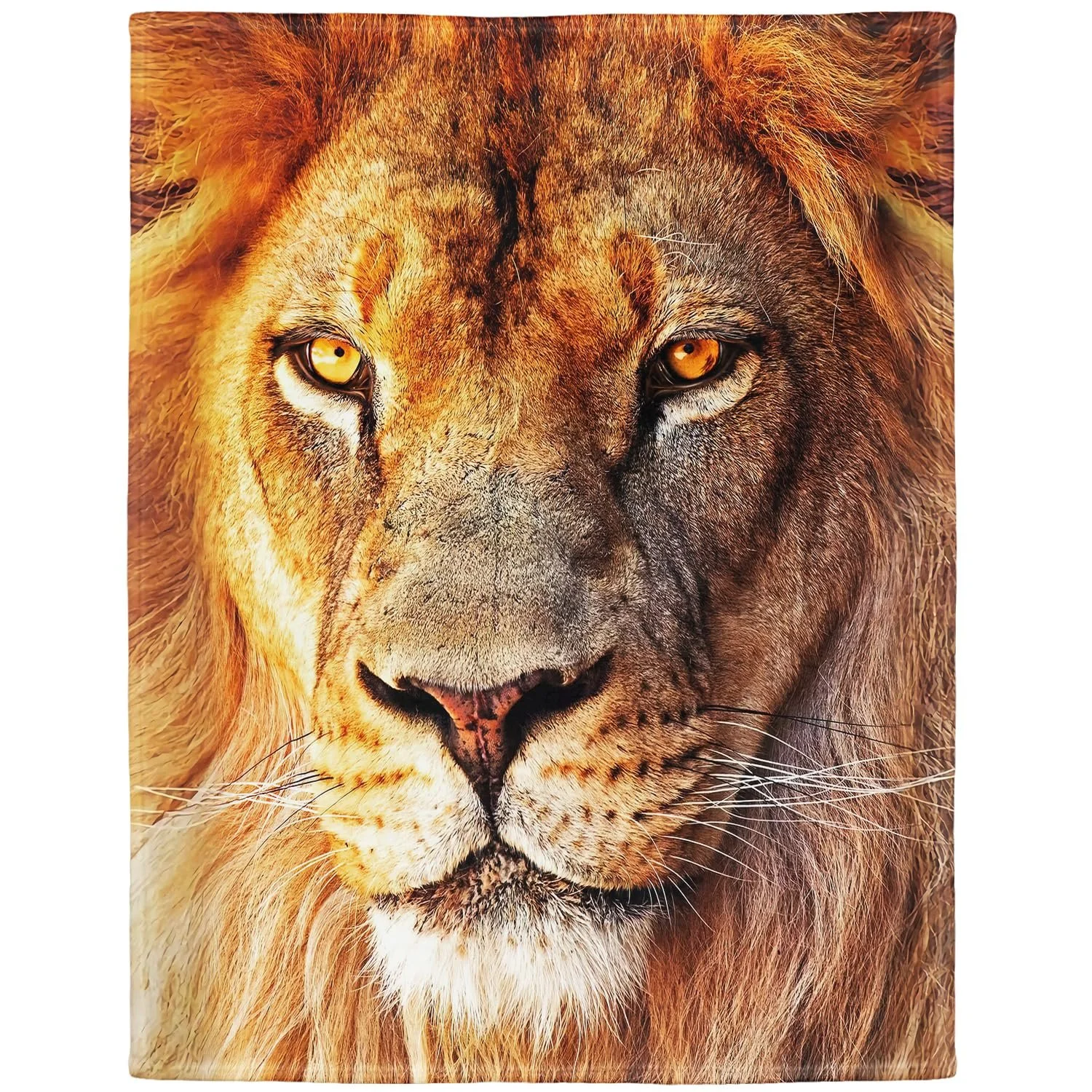 Покривало YISUMEI Фланелева М'яка Флісова Покривало Ліжко 150 x 200 см Лев, фото №1
