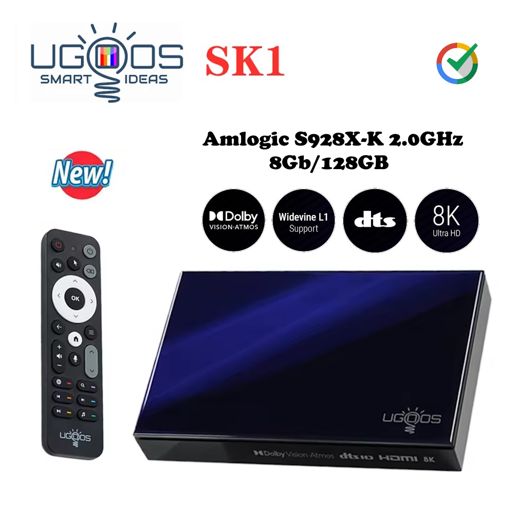 Медиаплеер Ugoos SK1 Amlogic S928X-K 8/128 WIFI6 Dolby Vision DTS Android 11, фото №1
