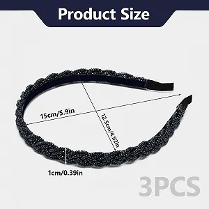 Обруч Плетенка Женский с Жемчужинами 3 шт synthetic.ua - Фото 1