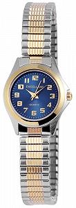 Женские аналоговые часы Кварцевые Excellanc 170013000025 Металлический корпус, ремешок из нержавеющей стали двухцветный, циферблат темно-синий, ширина ремешка 11 мм, серебристый, золотистый, синий - Фото 1