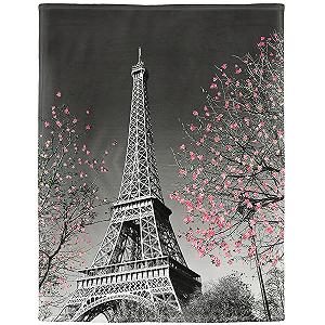 Одеяло YISUMEI Мягкое фланелевое одеяло Кровать Париж Эйфелева башня Цветы, 150 x 200 см - Фото 1