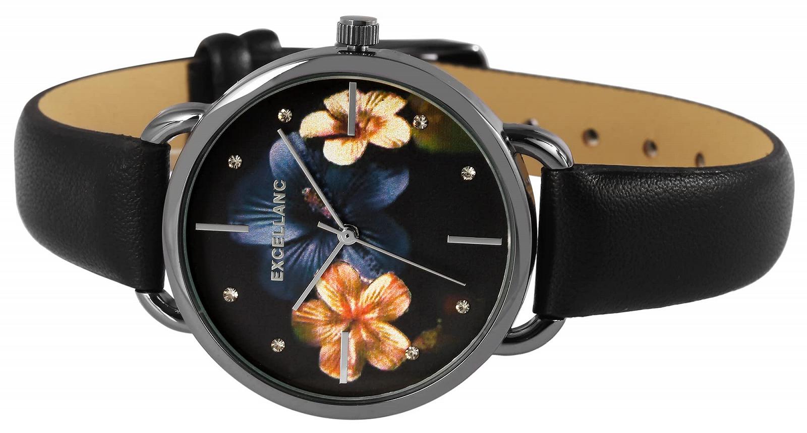 Часы Excellanc Женские Искусственная Кожа Цветок Цветочный Аналоговый Кварцевый 1900280, фото №2 Часы Excellanc Женские Искусственная Кожа Цветок Цветочный Аналоговый Кварцевый 1900280, фото №2