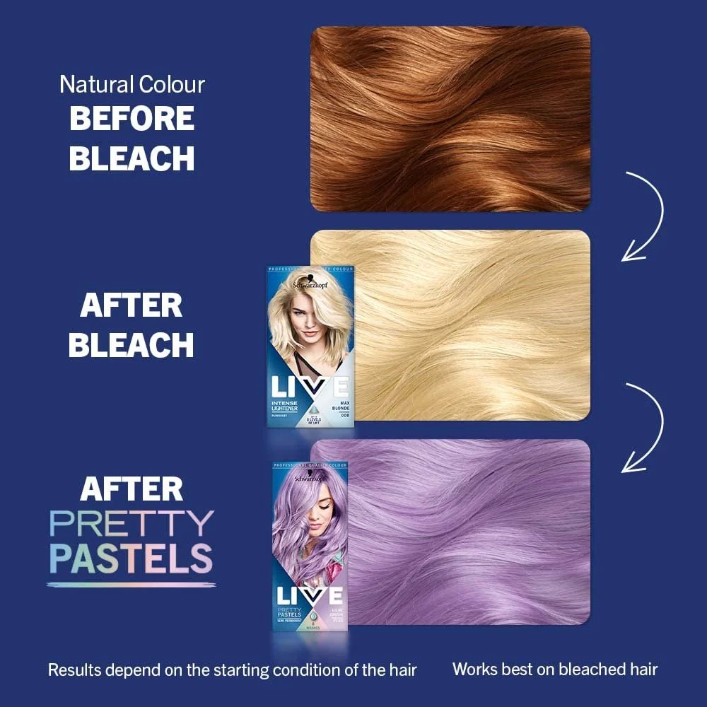 Фарба для волосся Schwarzkopf Pretty Pastels Lilac Crush 100 мл, фото №5 Фарба для волосся Schwarzkopf Pretty Pastels Lilac Crush 100 мл, фото №5