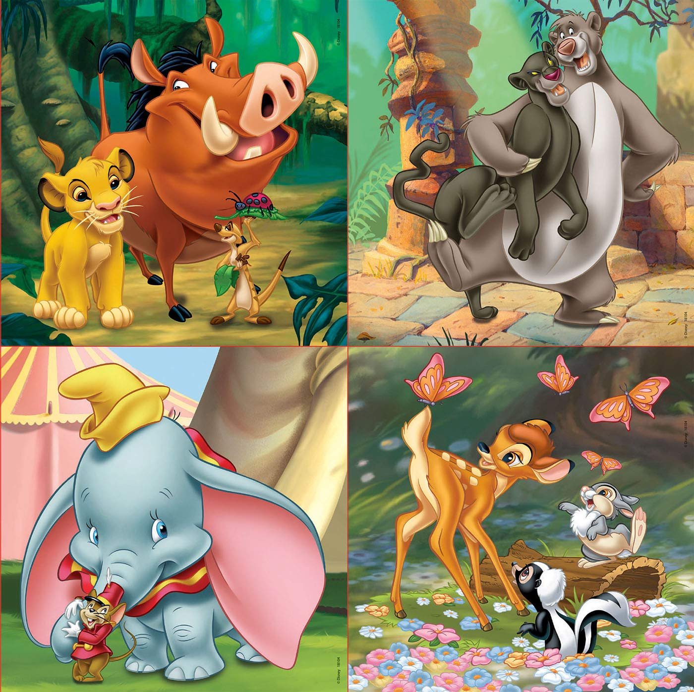 Набор пазлов Educa Borrás Disney Animals 18104 4-в-1 12/16/20/25 элементов многоцветный, фото №2