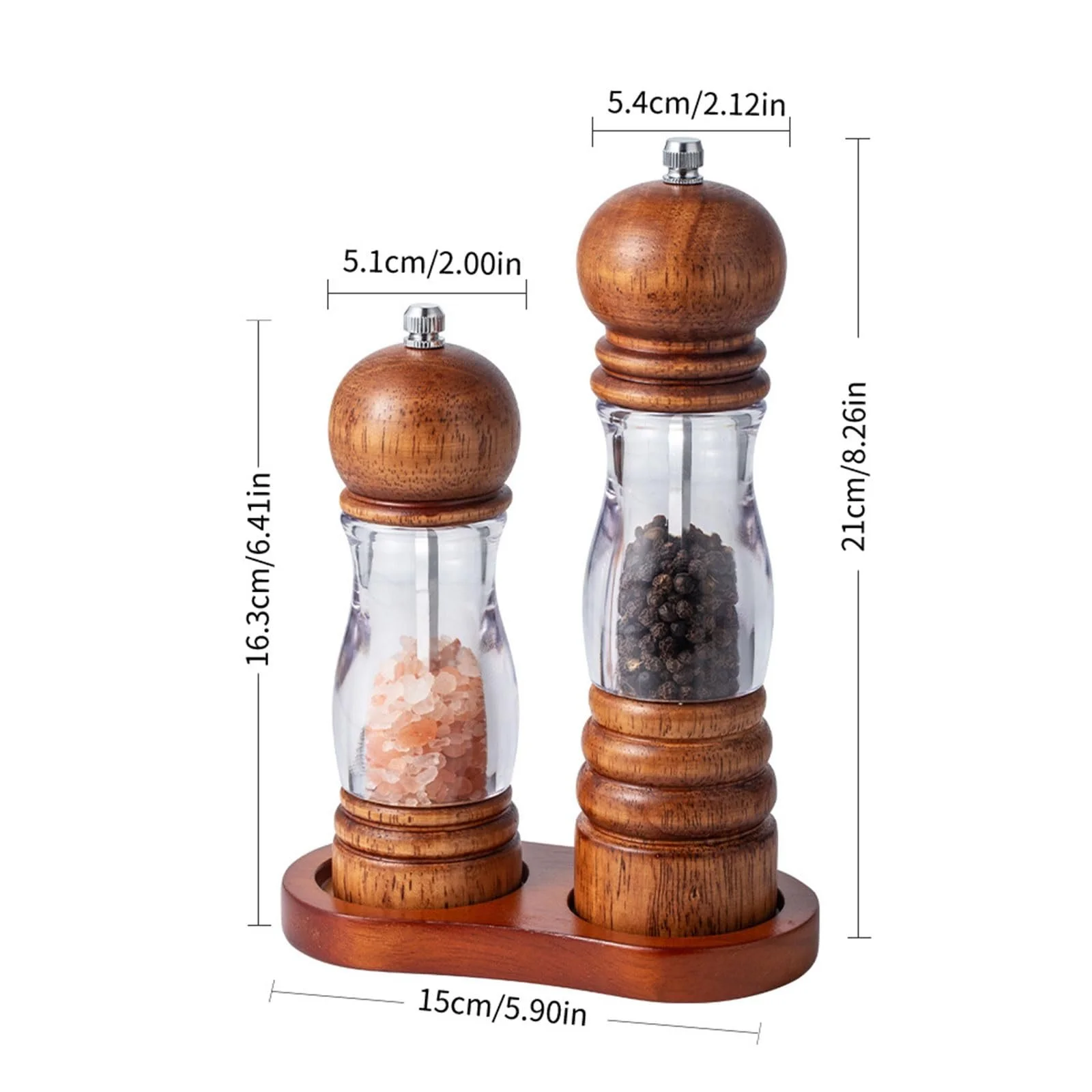 Ручна Млин для спецій Регульована Дерев'яна, фото №4