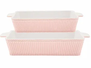 Набор форм для запекания GreenGate Alice прямоугольных 2 шт. Pale Pink - Фото 1