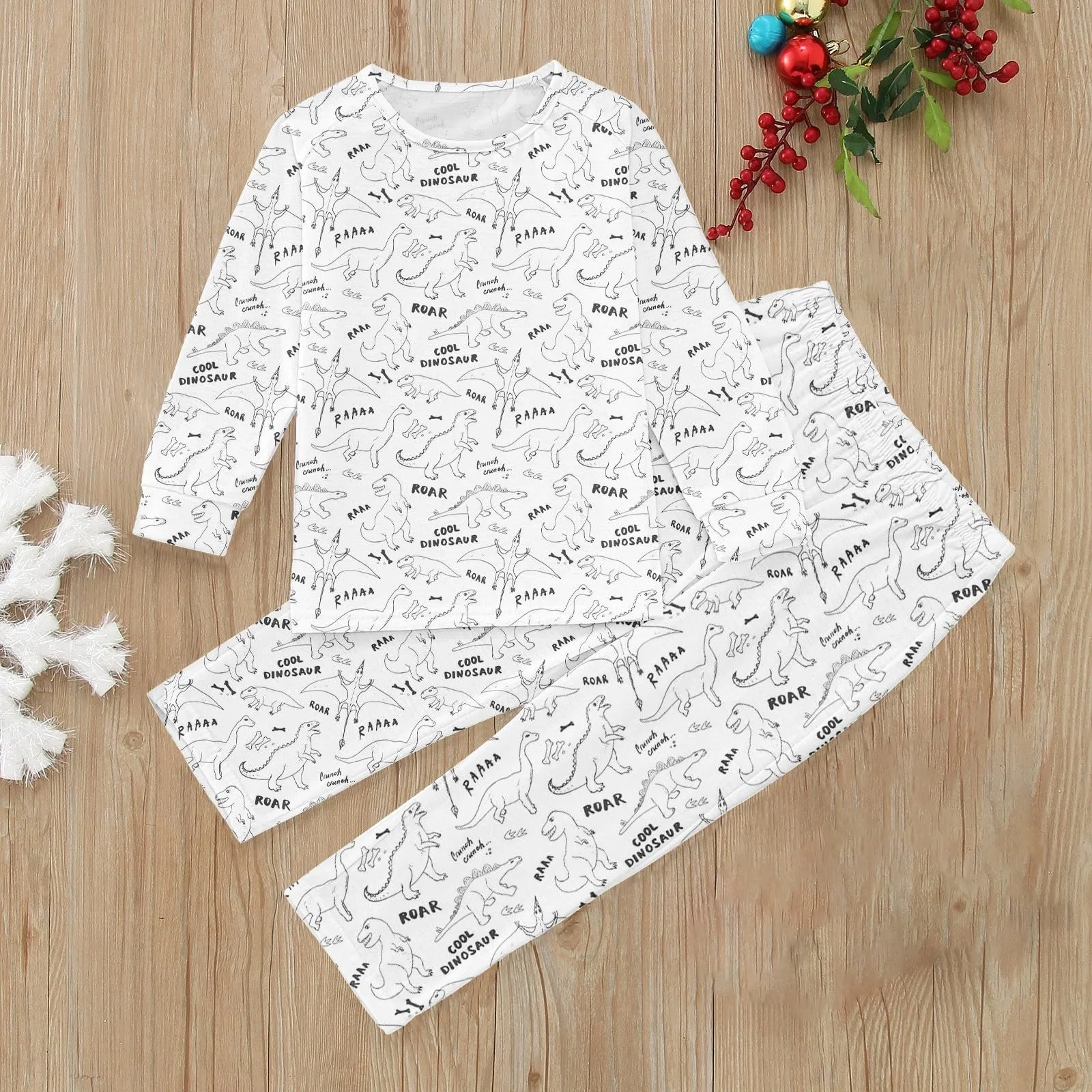 Дитячий розмальований вручну комплект піжами для хлопчиків милий, фото №3