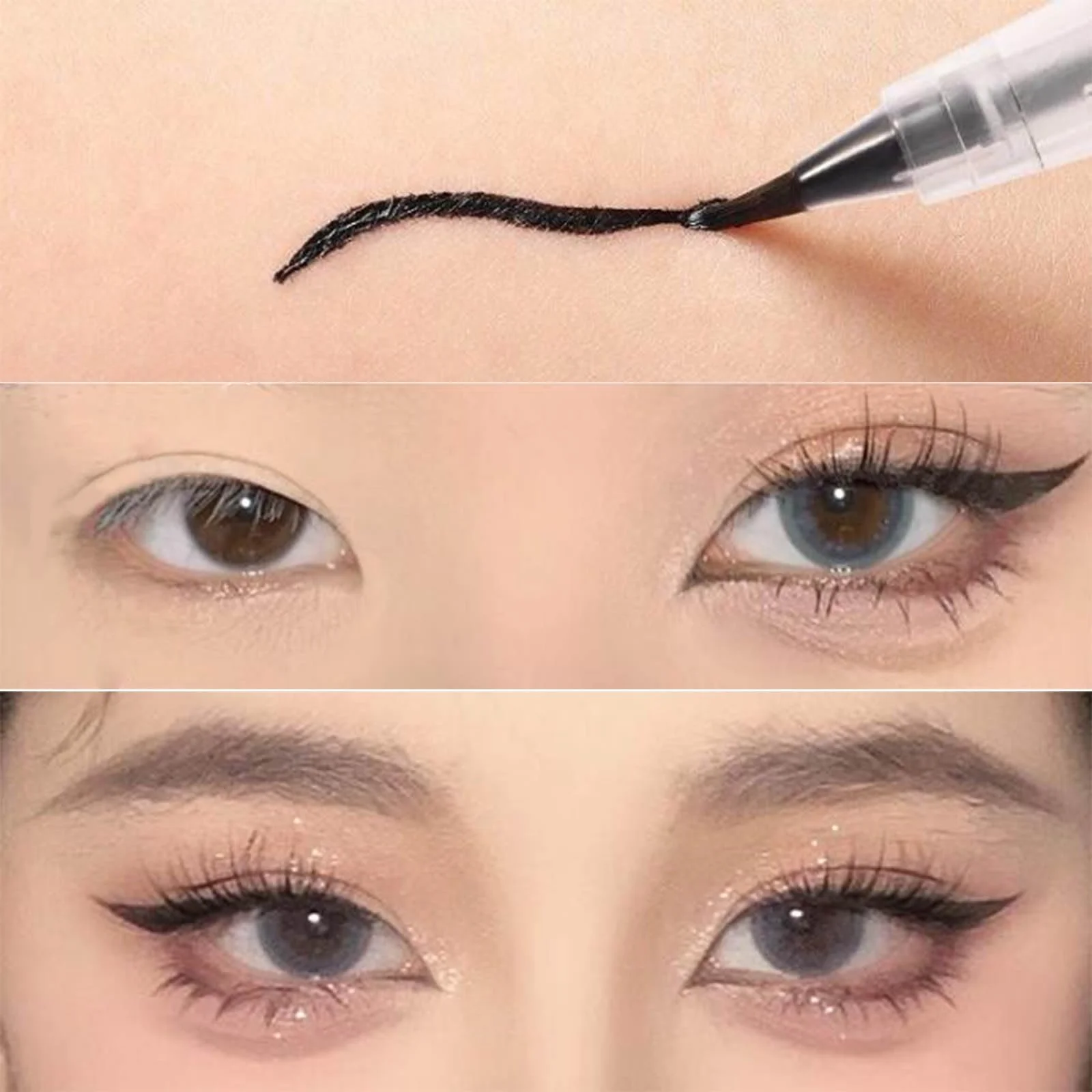 Підводка для очей CLY AMS Чорна Водостійка Рідка з точним кінчиком, фото №6