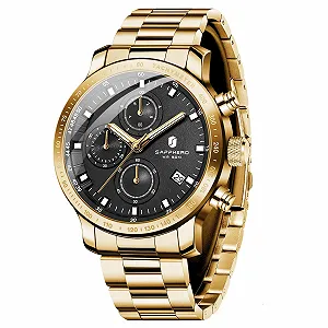 Годинник SAPPHERO Чоловічий Хронограф Аналоговий Кварцовий, 50м Водонепроникний - Фото 1