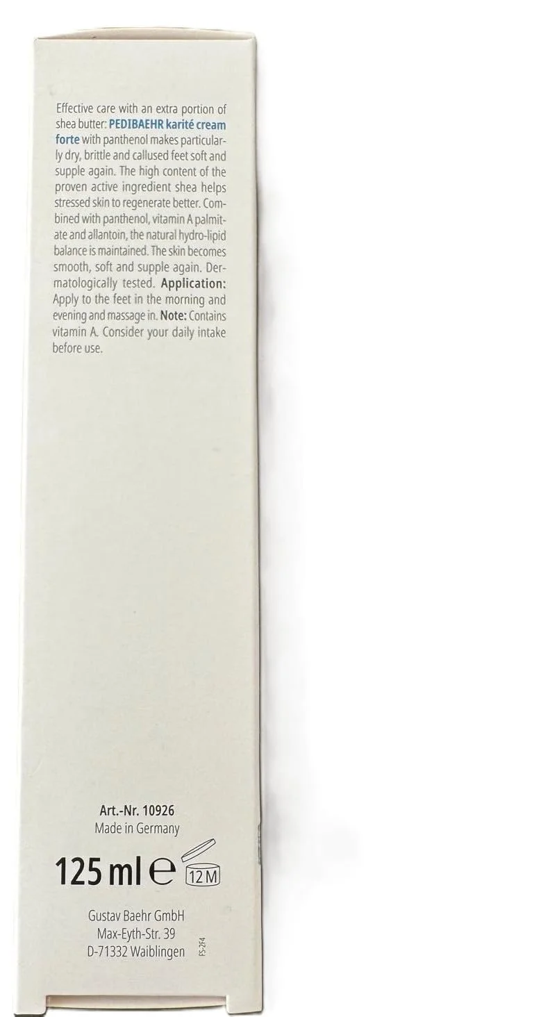 Крем для ног PediBaehr Karitecreme Forte с пантенолом, фото №4