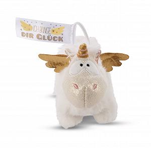 Брелок NICI Unicorn Angelia 46366 11 см з петлею "Ich bringe dir Glück" Білий/Золотий synthetic.ua - Фото 1
