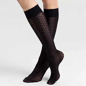 Гольфы Hudson Earthy Reptile Полупрозрачные synthetic.ua - Фото 1