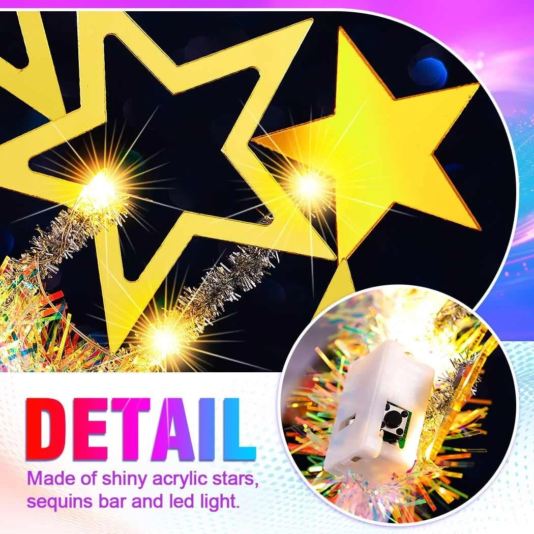 Обруч для волосся зі світлодіодною короною Zoestar Star Moon, фото №4