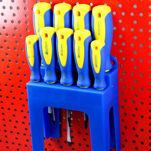 Набір викруток AutoScheich® Набір інструментів Прямий Шліцьовий Хрестовий Torx Перфорований Настінний Чорний, фото №1