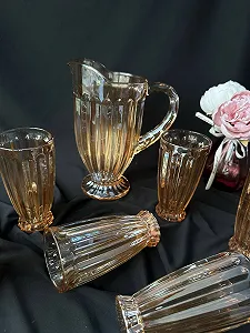 Набір Кувшин та 6 склянок з високоякісного скла. synthetic.ua - Фото 1