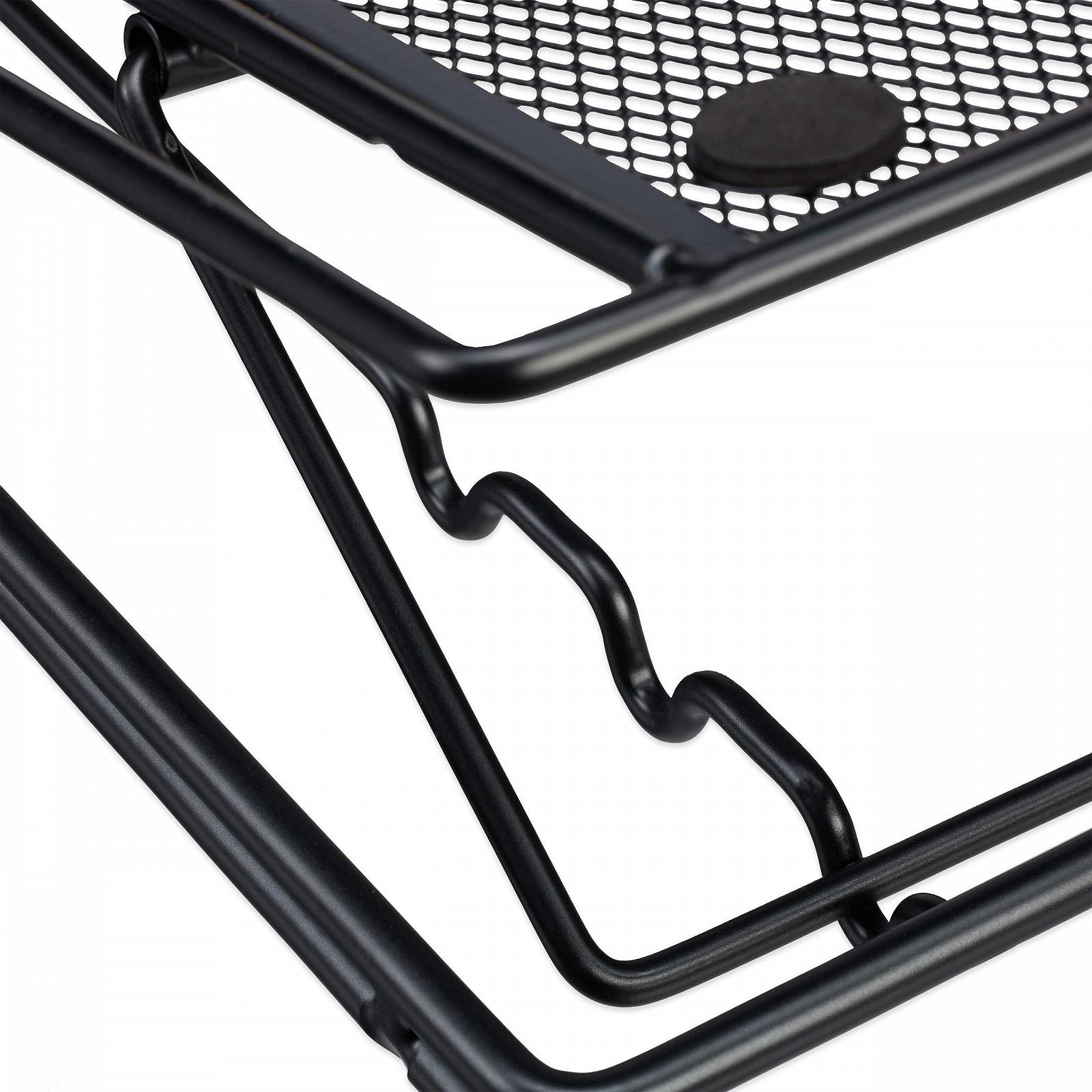 Подставка для ноутбука Relaxdays Металлическая Сетка 13 дюймов Регулируемая Черная, фото №7