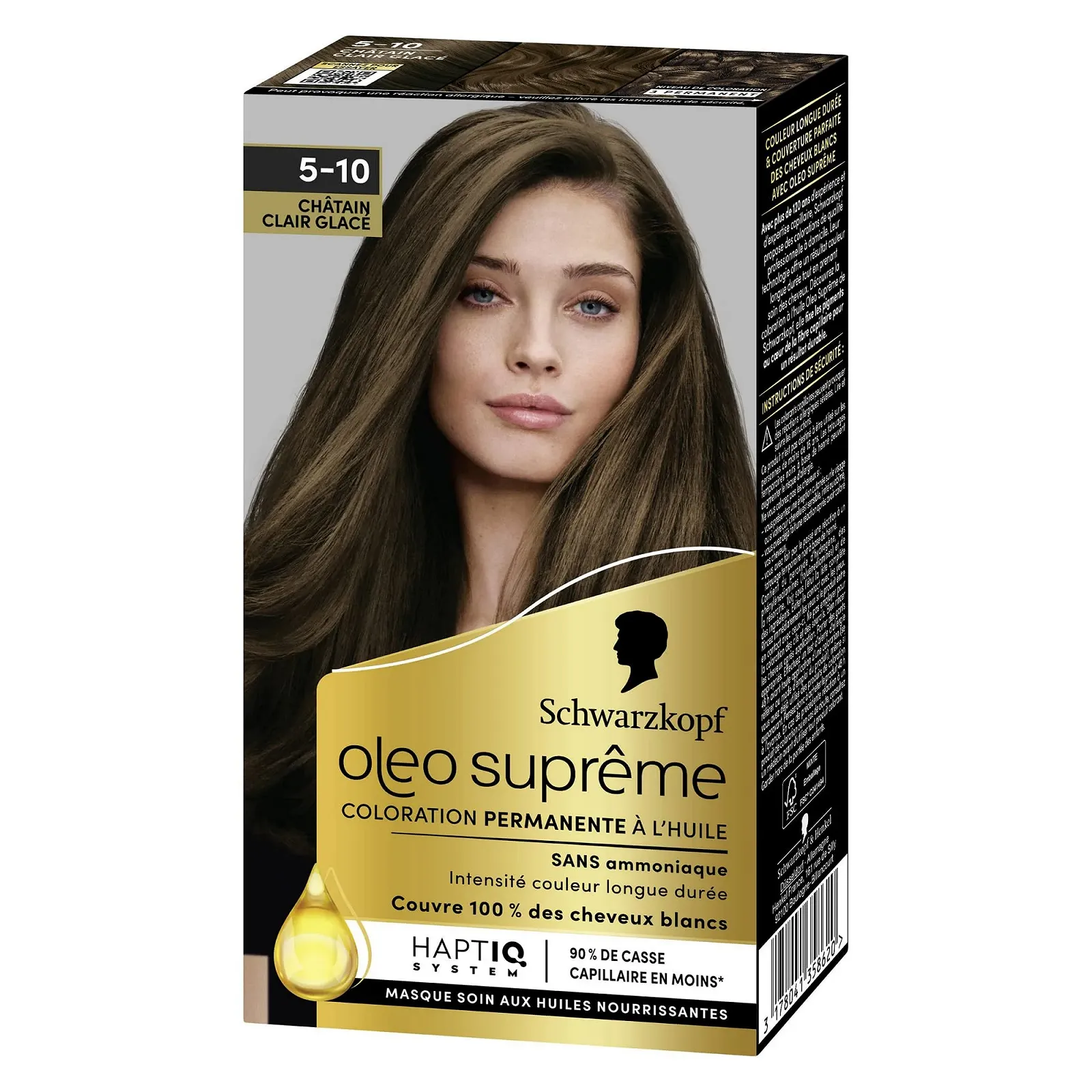 Краска для волос Schwarzkopf Oleo Supreme 5-10 Светло-коричневый, фото №4 Краска для волос Schwarzkopf Oleo Supreme 5-10 Светло-коричневый, фото №4