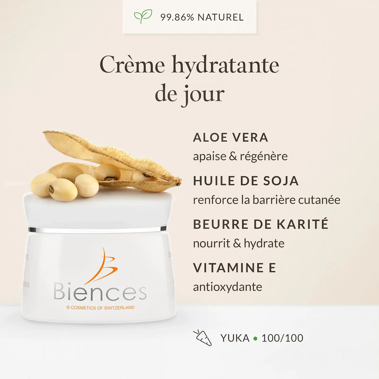 Зволожувальний денний крем для обличчя Swiss Cosmetics з алое вера та мигдальною олією 50 мл, фото №3