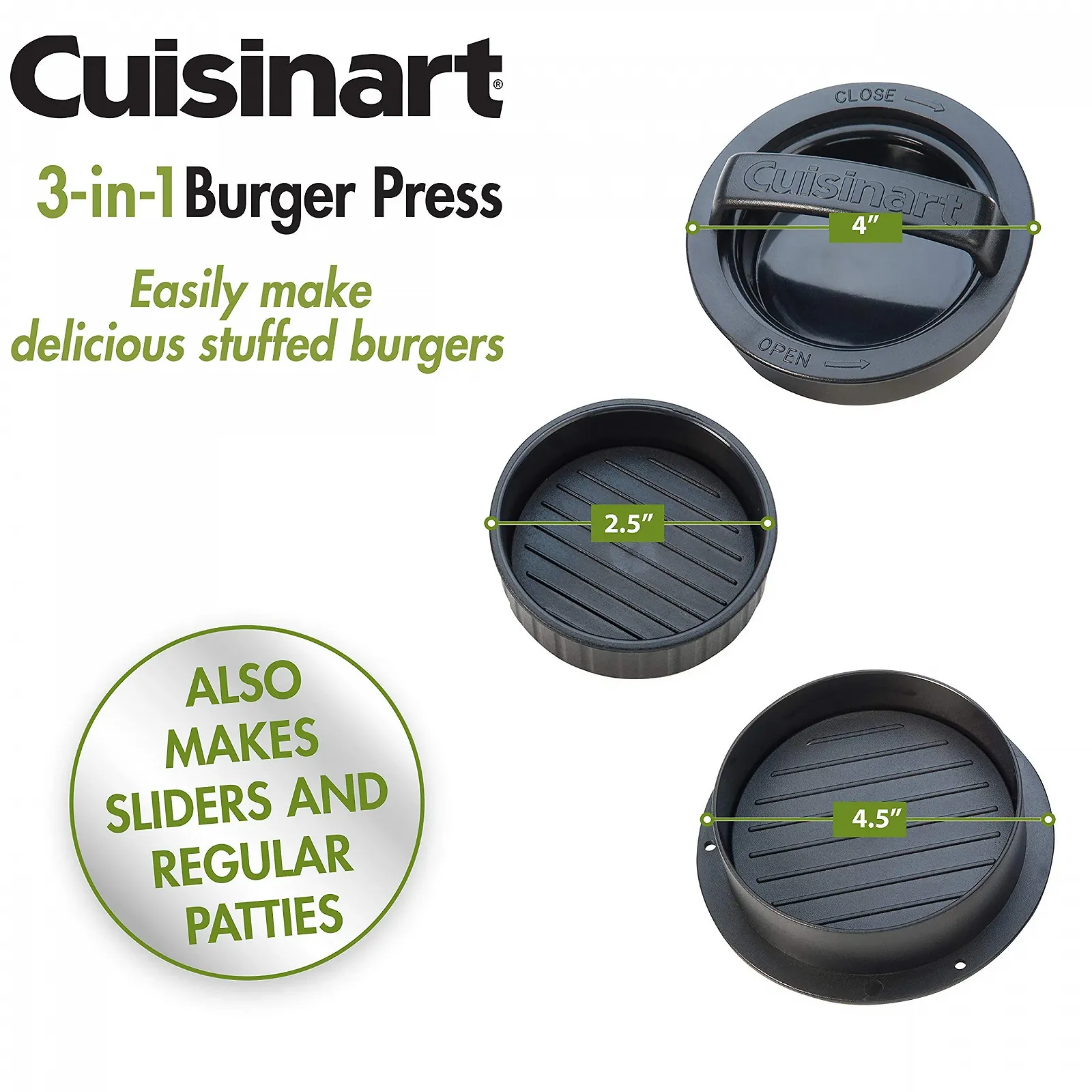 Пресс для бургеров Cuisinart CSBP-100 3-in-1, фото №6