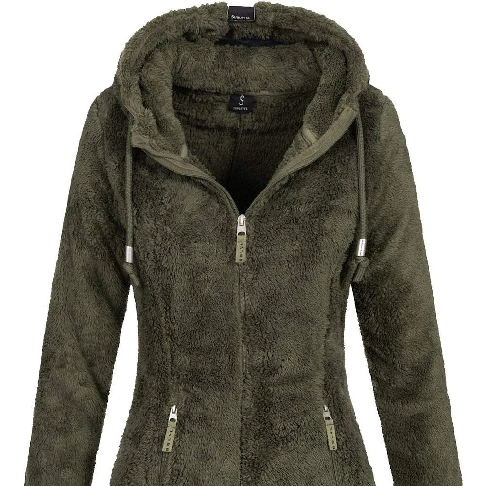 Куртка Teddy Fleece Sublevel LSL-357 Жіноча з капюшоном, фото №3