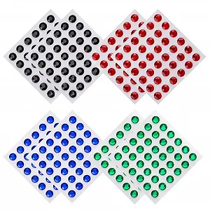 Набір Стрази Блискучі Різнокольорові Самоклеючі 8 мм, 288 шт - Фото 1