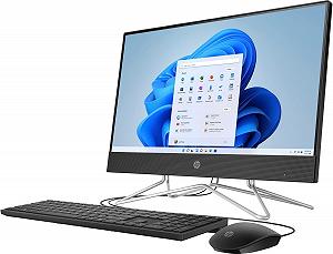 Моноблок HP 22-dd2001sl / Intel Celeron J4025 / RAM 8GB / SSD 256GB / 1 x HDMI / 1 x LAN / Wi-Fi 5 / Bluetooth 4.2 / Windows 11 Home / Черный (76F18EA) - Фото 1
