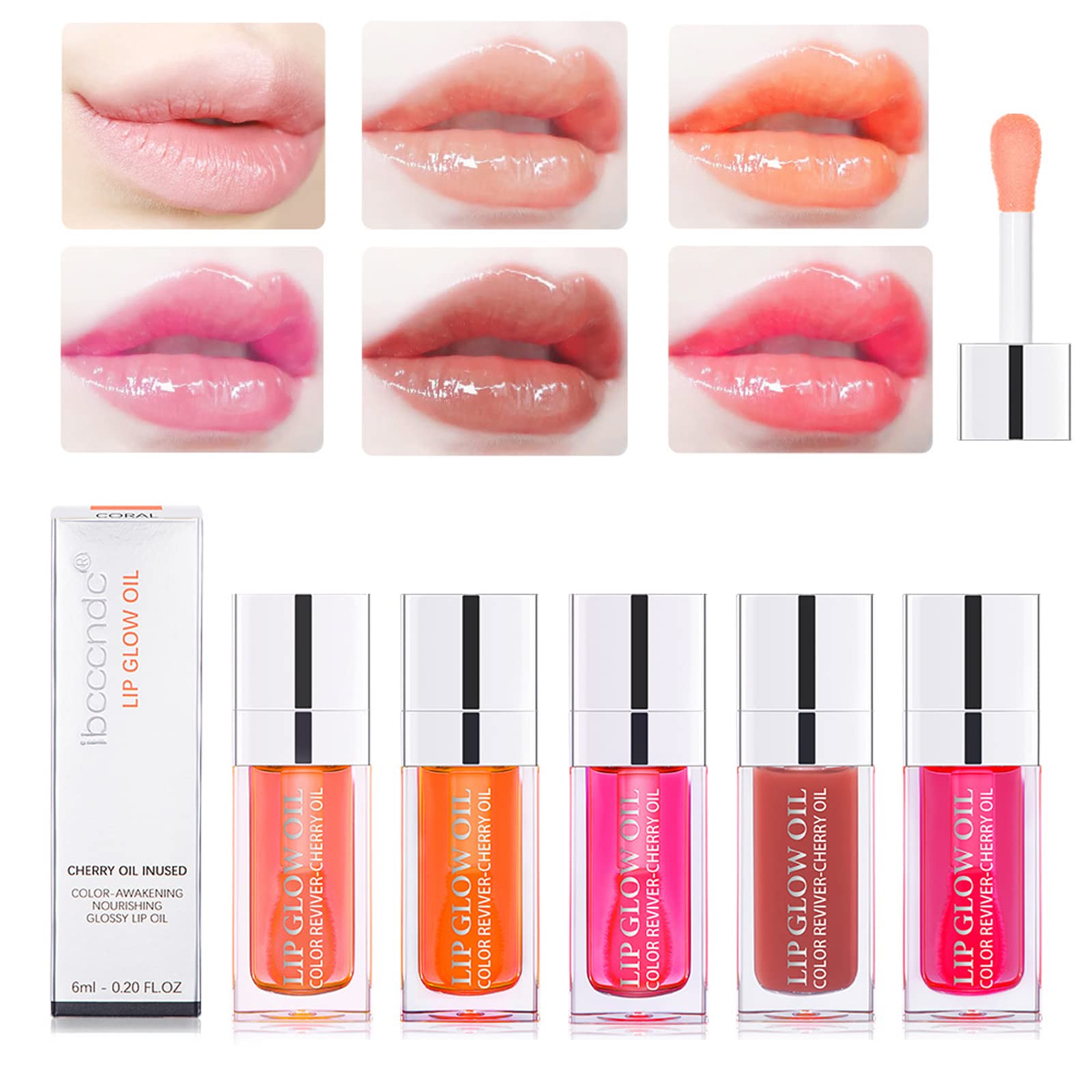 Олія для губ CkFyahp Hydrating Lip Glow Transparent Pack of 5, фото №1