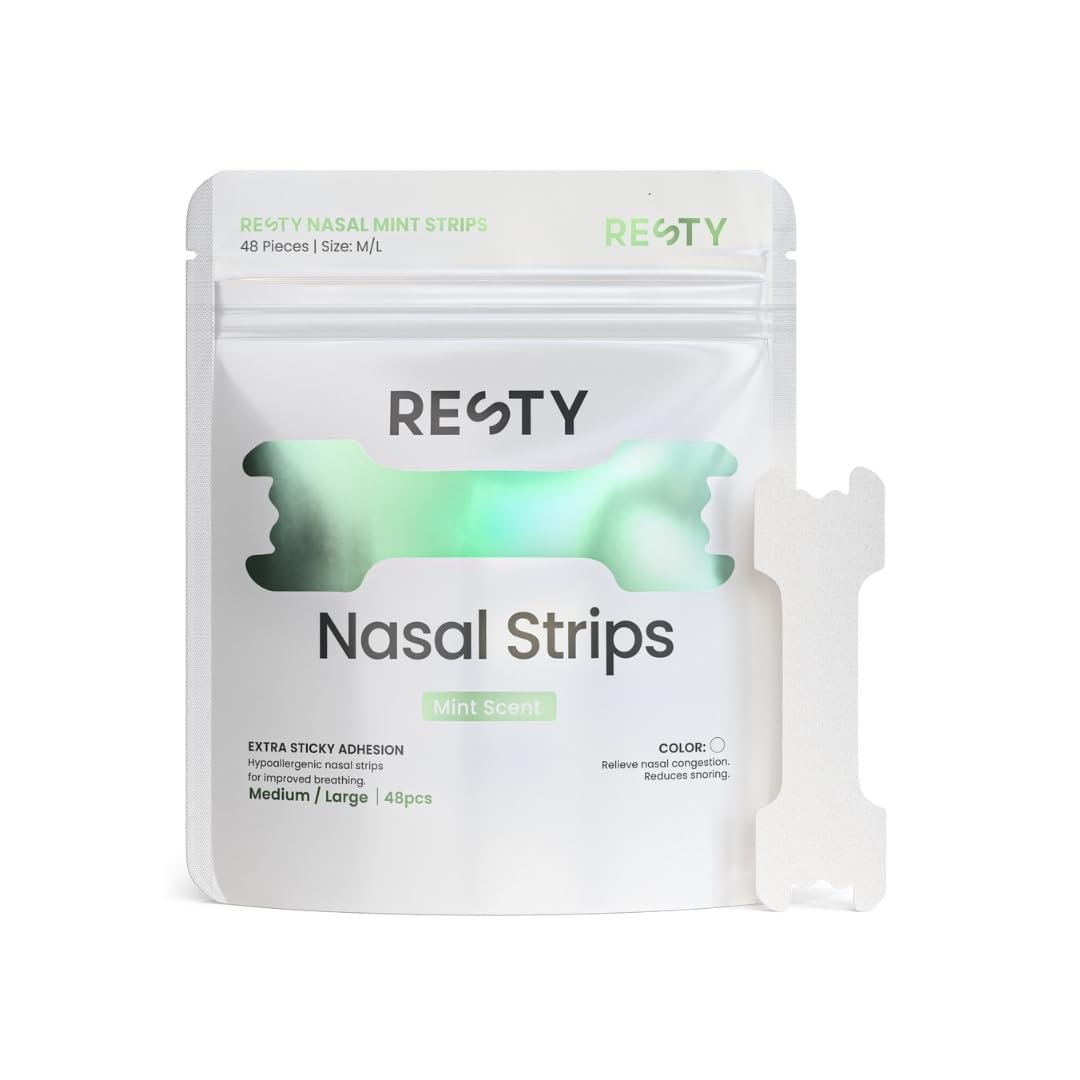 Смужки для носа Resty з ароматом м'яти 48 штук від хропіння та роздільники для носа, фото №1 Смужки для носа Resty з ароматом м'яти 48 штук від хропіння та роздільники для носа, фото №1