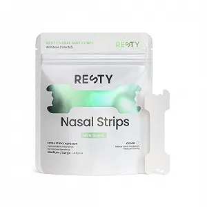 Смужки для носа Resty з ароматом м'яти 48 штук від хропіння та роздільники для носа - Фото 1